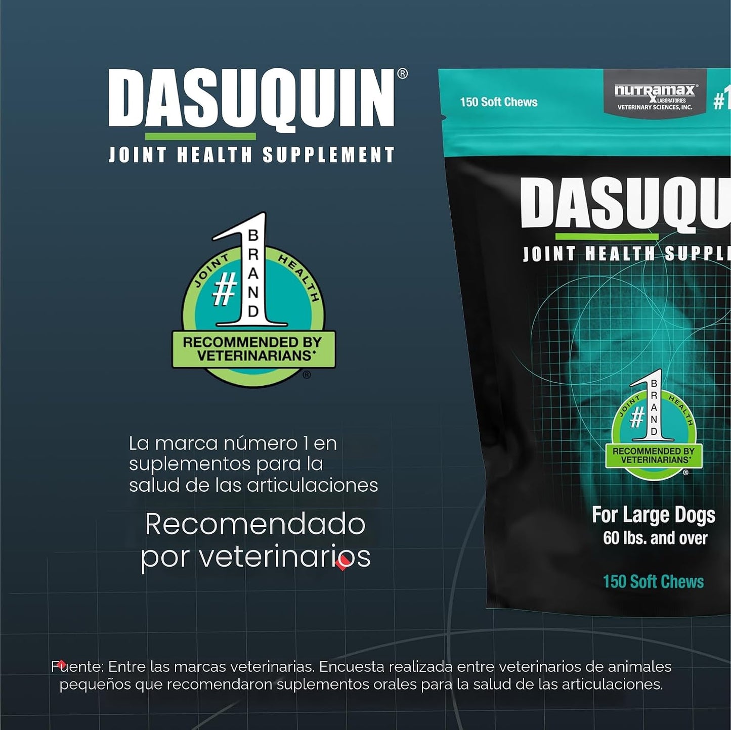 Nutramax Dasuquin para perros grandes, suplemento para la salud de...