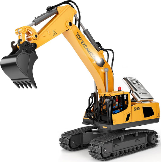 KIDMARKT - Excavadora de juguete con control remoto para niños, cam...