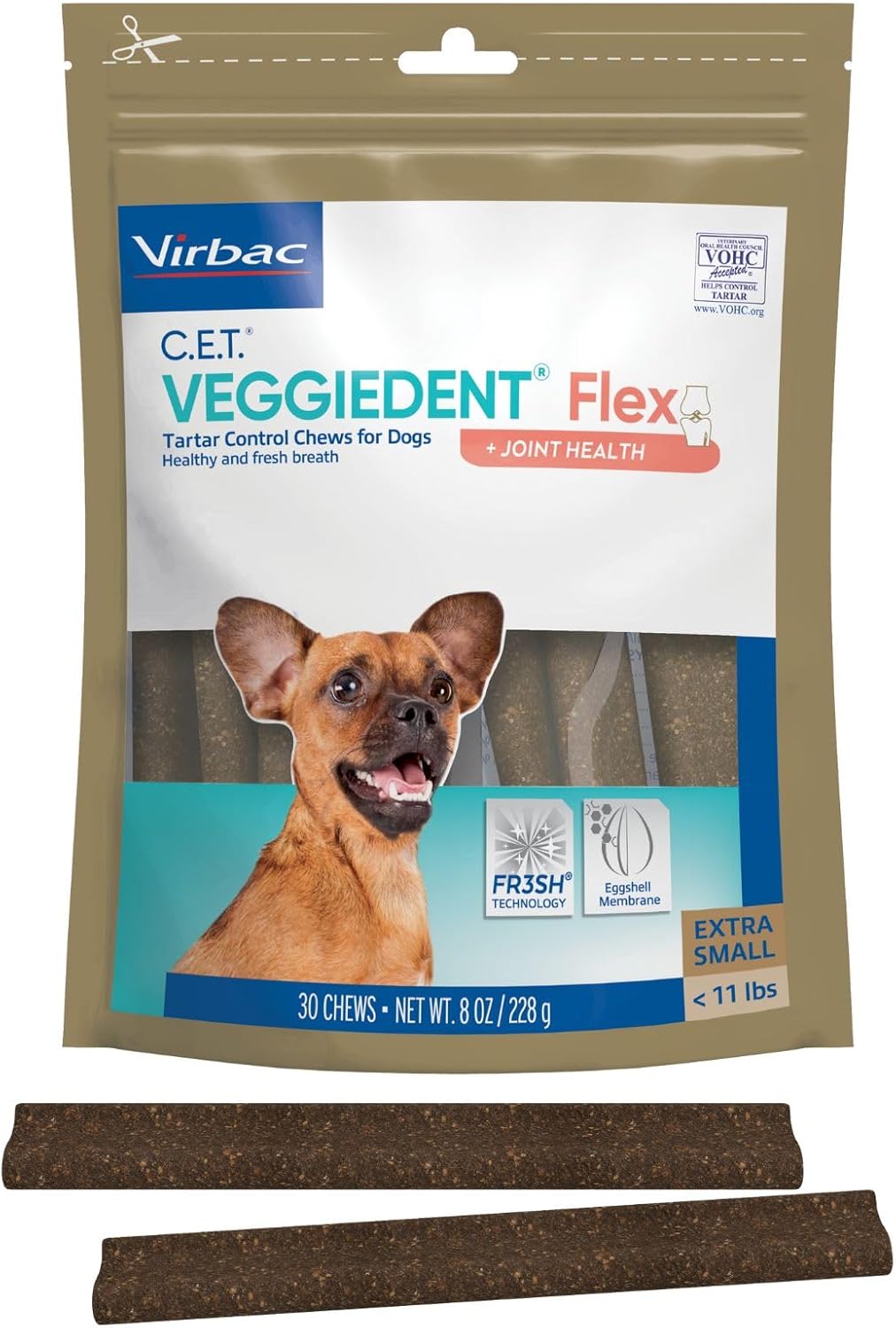 Virbac C.E.T. VEGGIEDENT Flex - Masticables de Control de Sarro par...