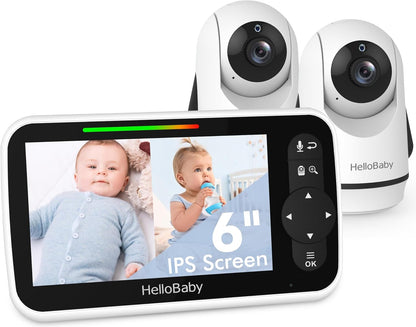 HelloBaby Monitor de Video para Bebés con Pantalla Grande IPS Mejor...