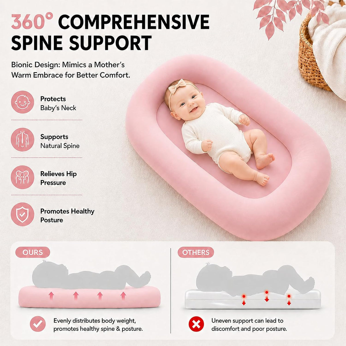 Mapotf Tumbona para recién nacidos de 0 a 24 meses - Baby Essential...