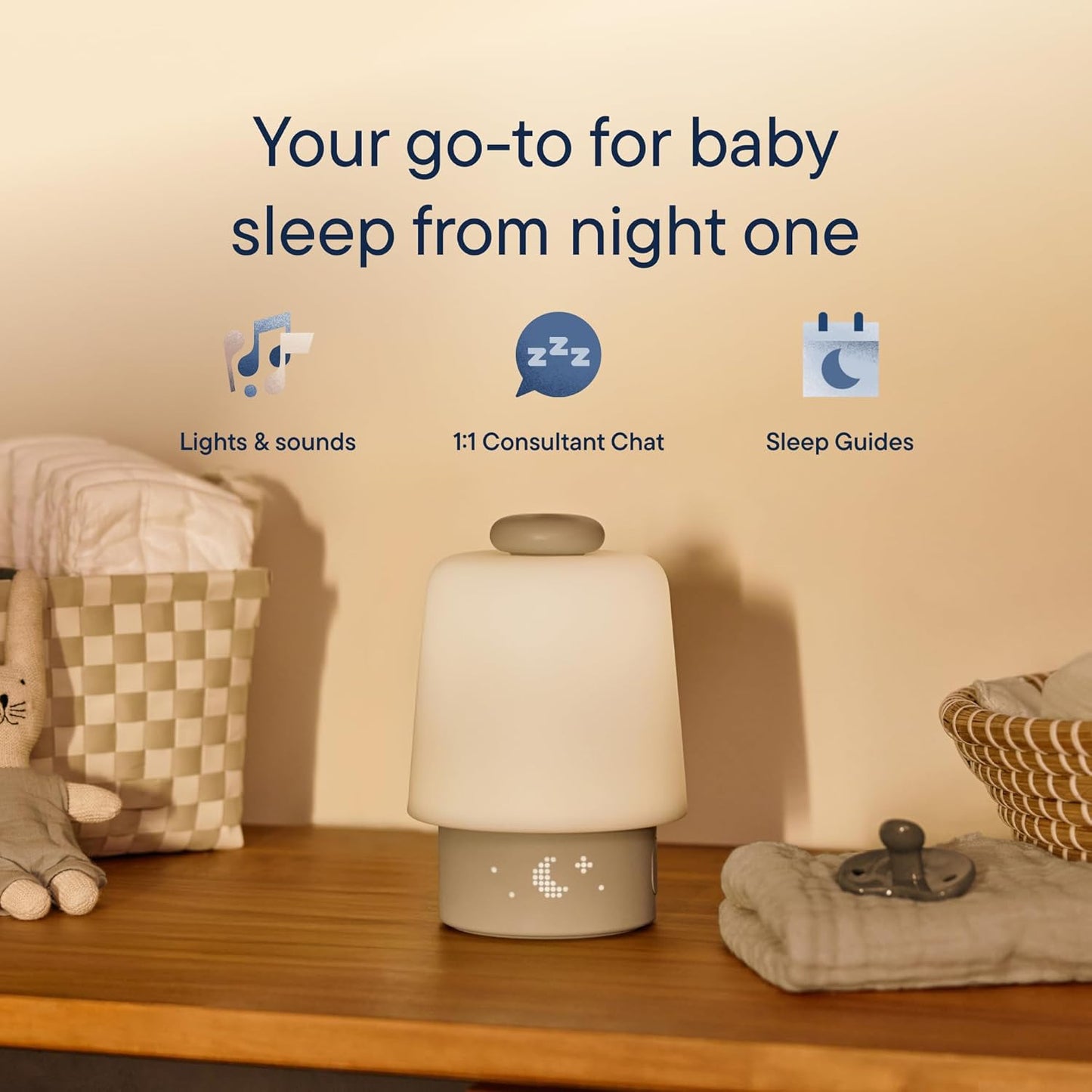 Hatch Baby Máquina de sonido, luz nocturna, soporte para dormir Hat...