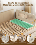 GrowthFun Riel de cama plegable para niños pequeños, marco y conect...