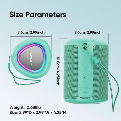 Altavoz Bluetooth portátil Esenciales para vacaciones en la playa:...