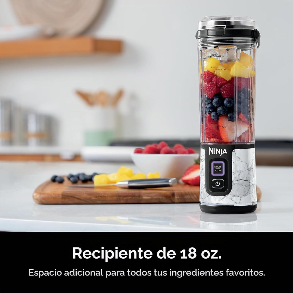 Ninja Blast Batidora portátil, sin cable, recipiente de 18oz, licua...