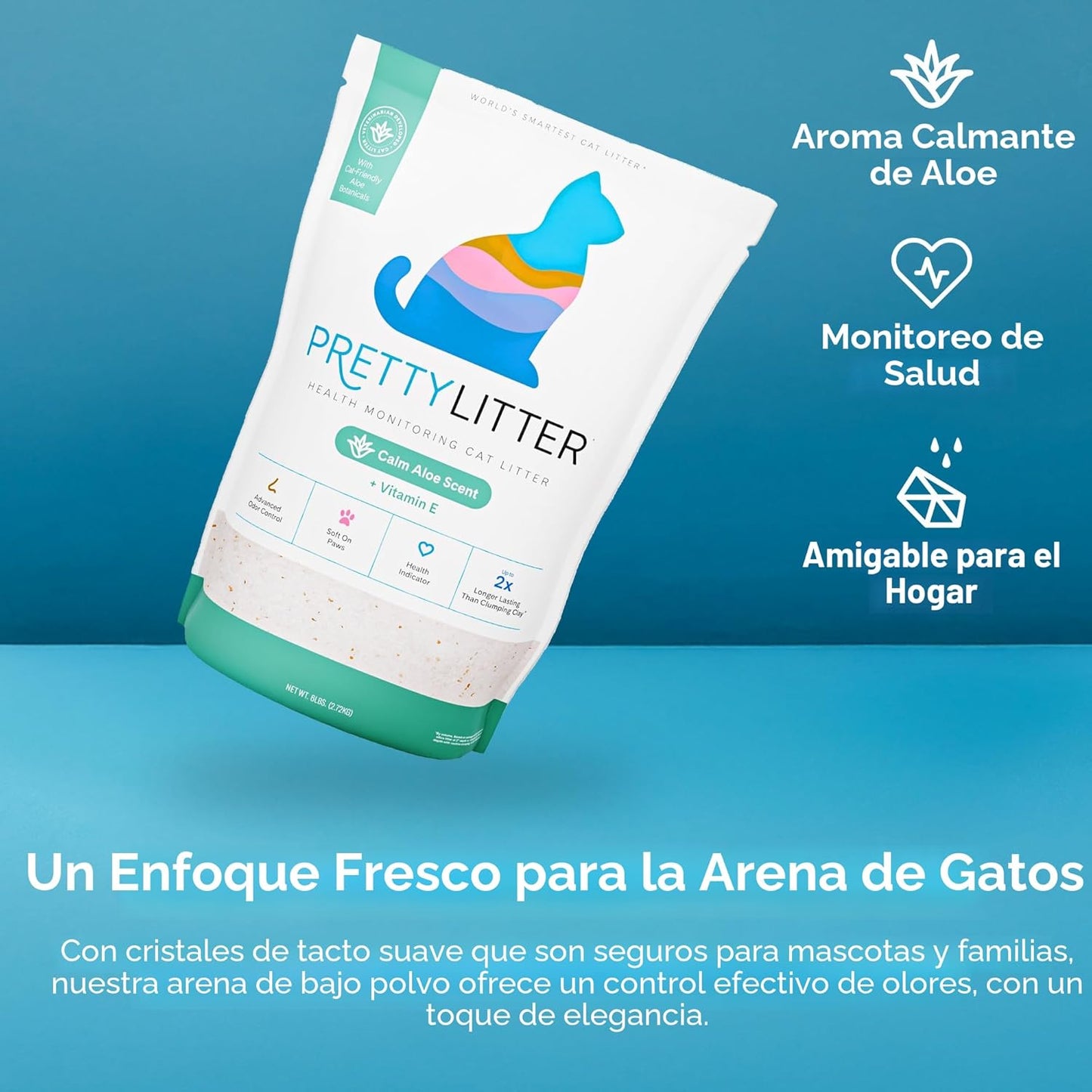PrettyLitter - Arena para gatos con monitoreo de la salud (aloe tra...