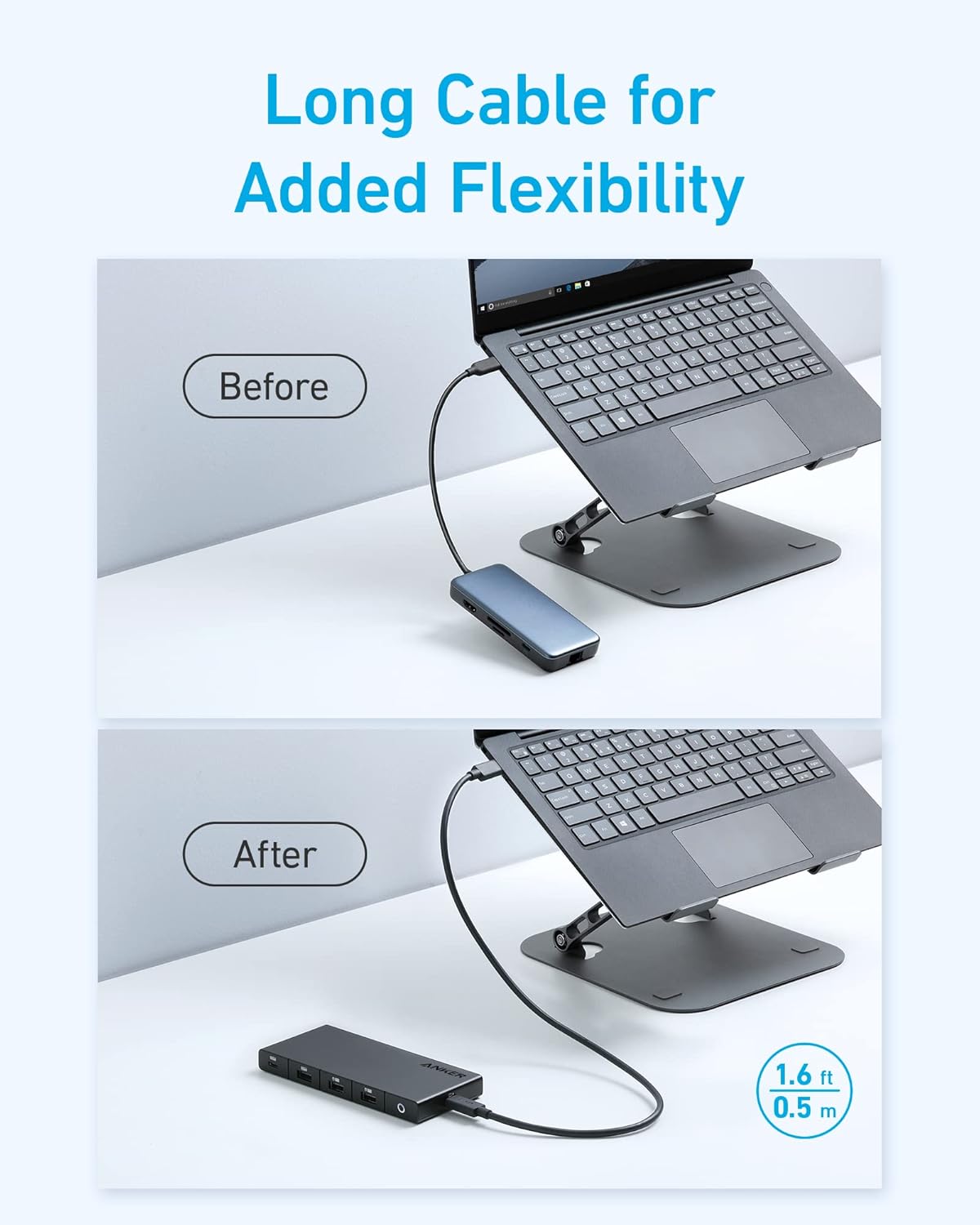 Anker Hub USB C (10 en 1), monitor dual con HDMI 4K, entrega de potencia máxima de 100 W, puertos HDMI 4K duales, 4 puertos de datos USB-A/USB-C, lector de tarjetas Ethernet y SD para portátiles Dell, ThinkPad y más