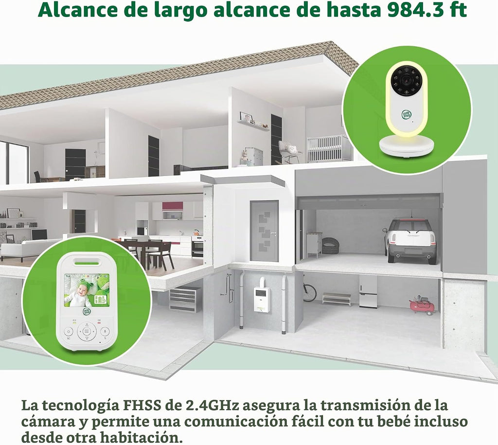 LeapFrog Monitor de bebé LF2423, sin WiFi, pantalla IPS, blanco | B...