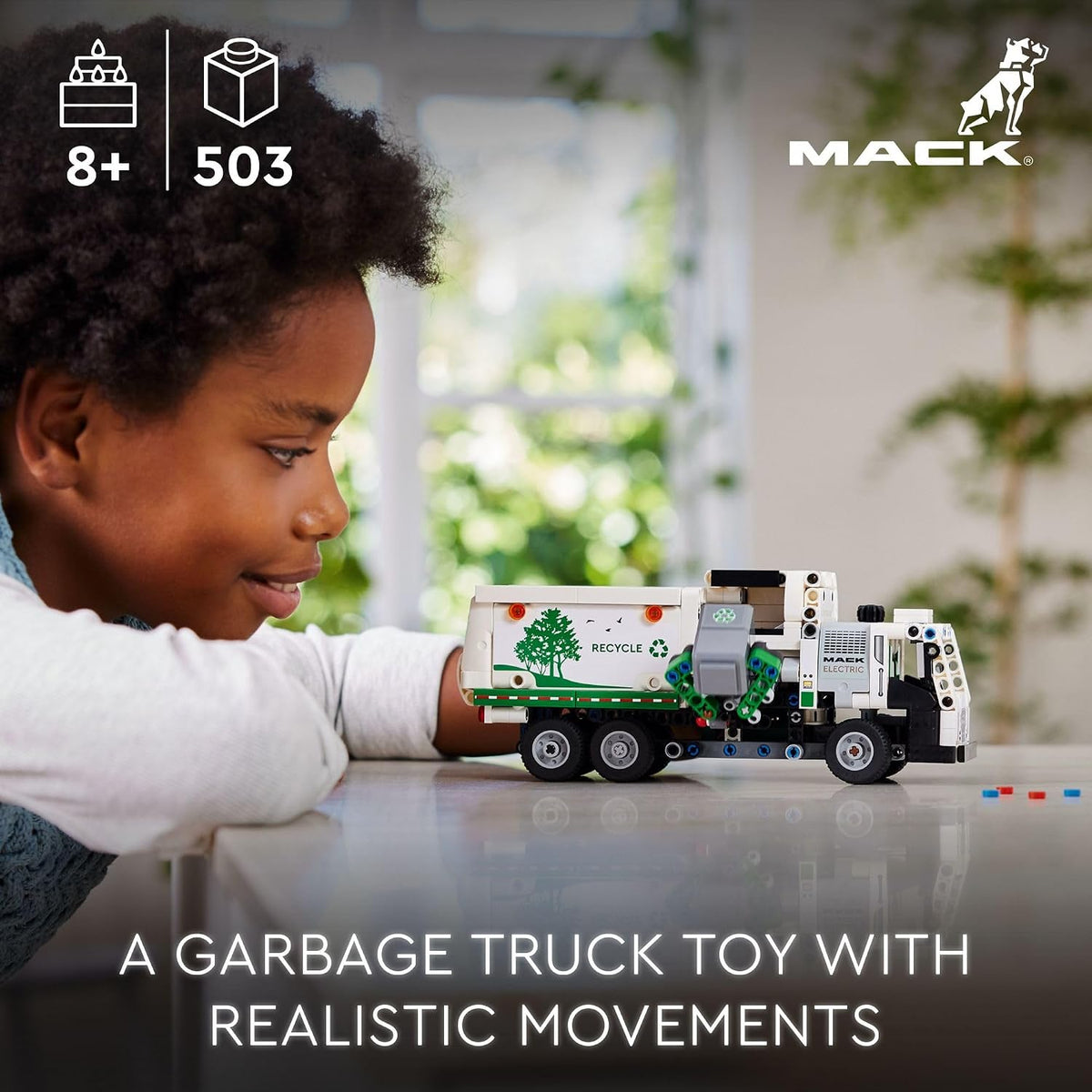 LEGO Technic Mack LR Camión de Basura Eléctrico de Juguete, Camión...