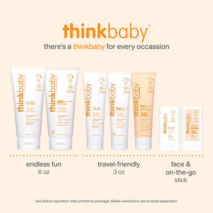Thinkbaby SPF 50+ Protector solar para bebés, 85 g \u2013 Crema sol...