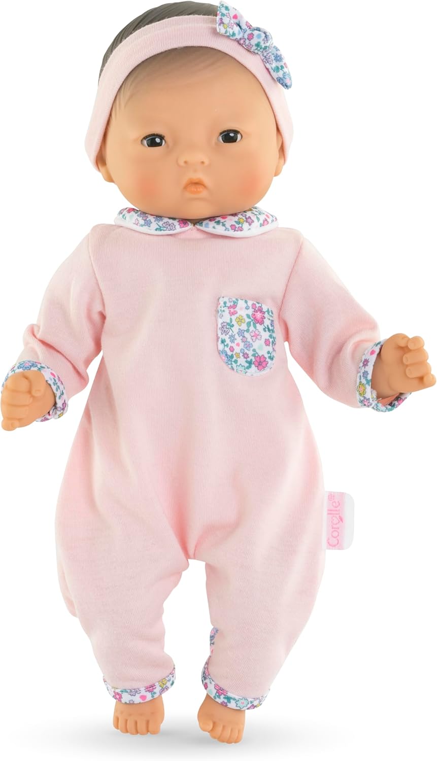 Corolle Bébé Calin Mila - Muñeca bebé niño suave de 12" con aro...