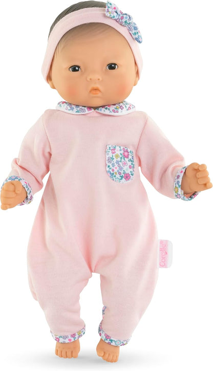 Corolle Bébé Calin Mila - Muñeca bebé niño suave de 12" con aro...