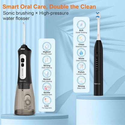 H2ofloss Cepillo de dientes eléctrico sónico y combo de hilo dental...