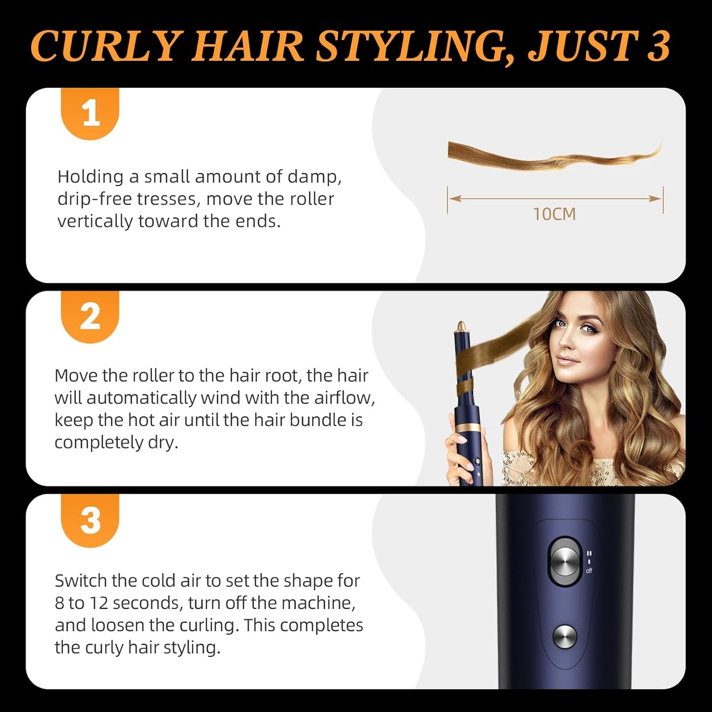 Homdigrk Set de Cepillo Secador de Pelo 6 en 1 y Rizador de Cabello...