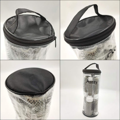 Juego de cepillos redondos para secado por soplado, cepillo de barril térmico profesional de iones de cerámica, cepillo térmico para hojas de cabello, cepillo de peinado de calor brillante, 5 tamaños