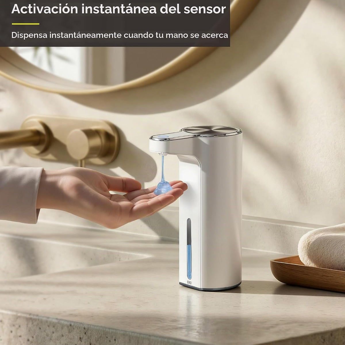 EKO Dispensador de jabón automático sin contacto Aroma para baño y...
