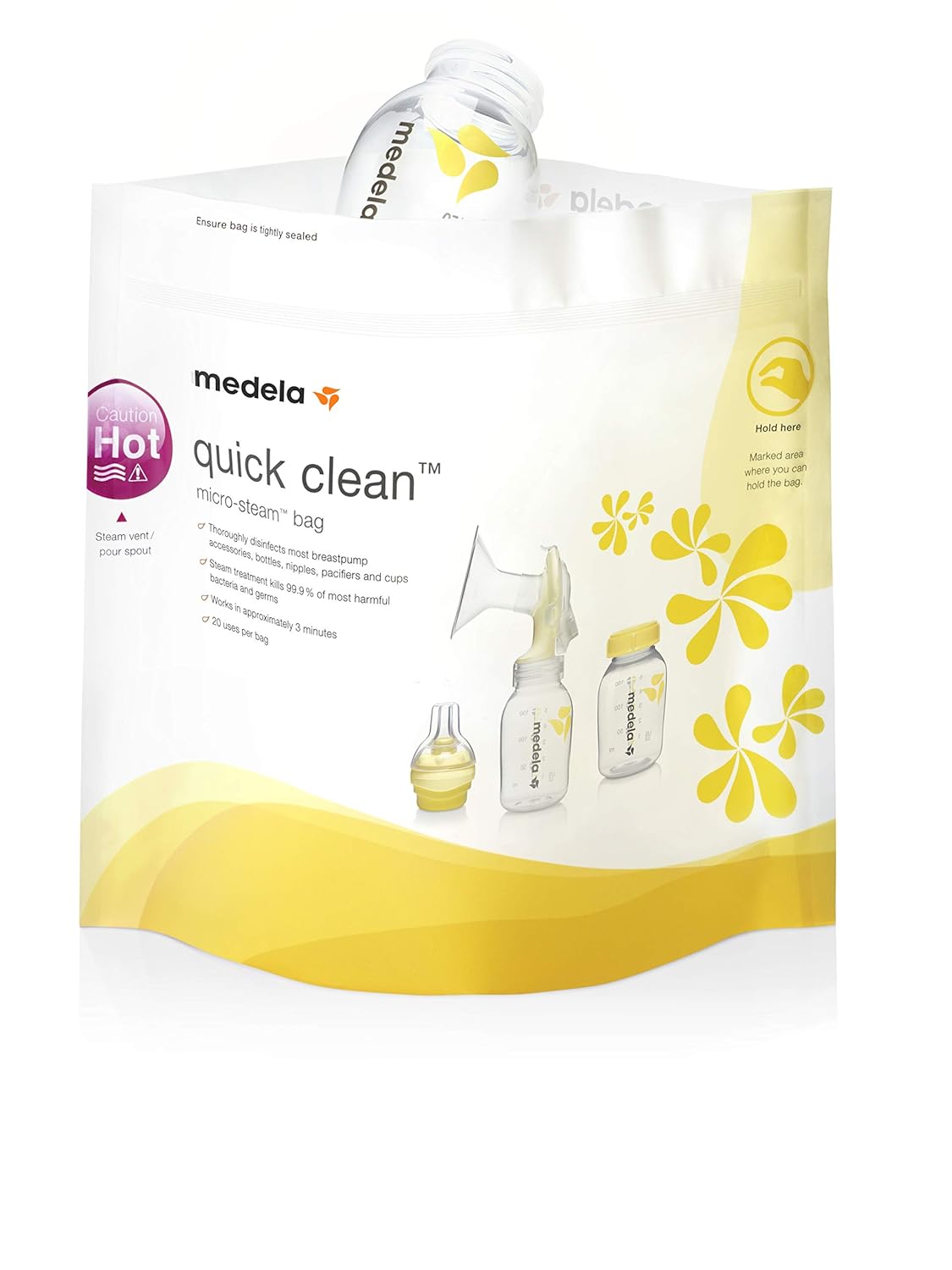 Medela Bolsas de microvapor de limpieza rápida para biberones y pie...