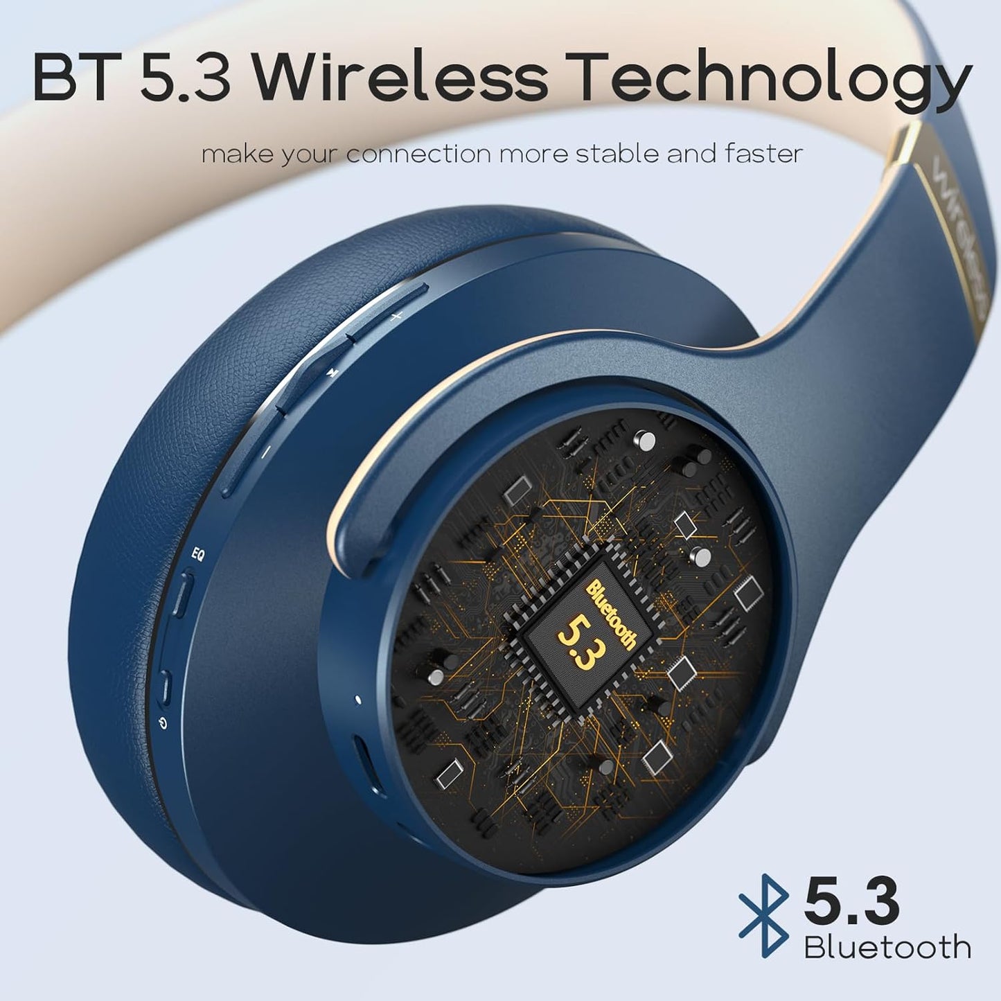 DOQAUS Auriculares Bluetooth sobre la oreja, auriculares inalámbric...