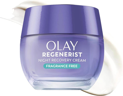 Olay Regenera Noche Recuperación Crema & crema facial hidratante, 1.7 onzas