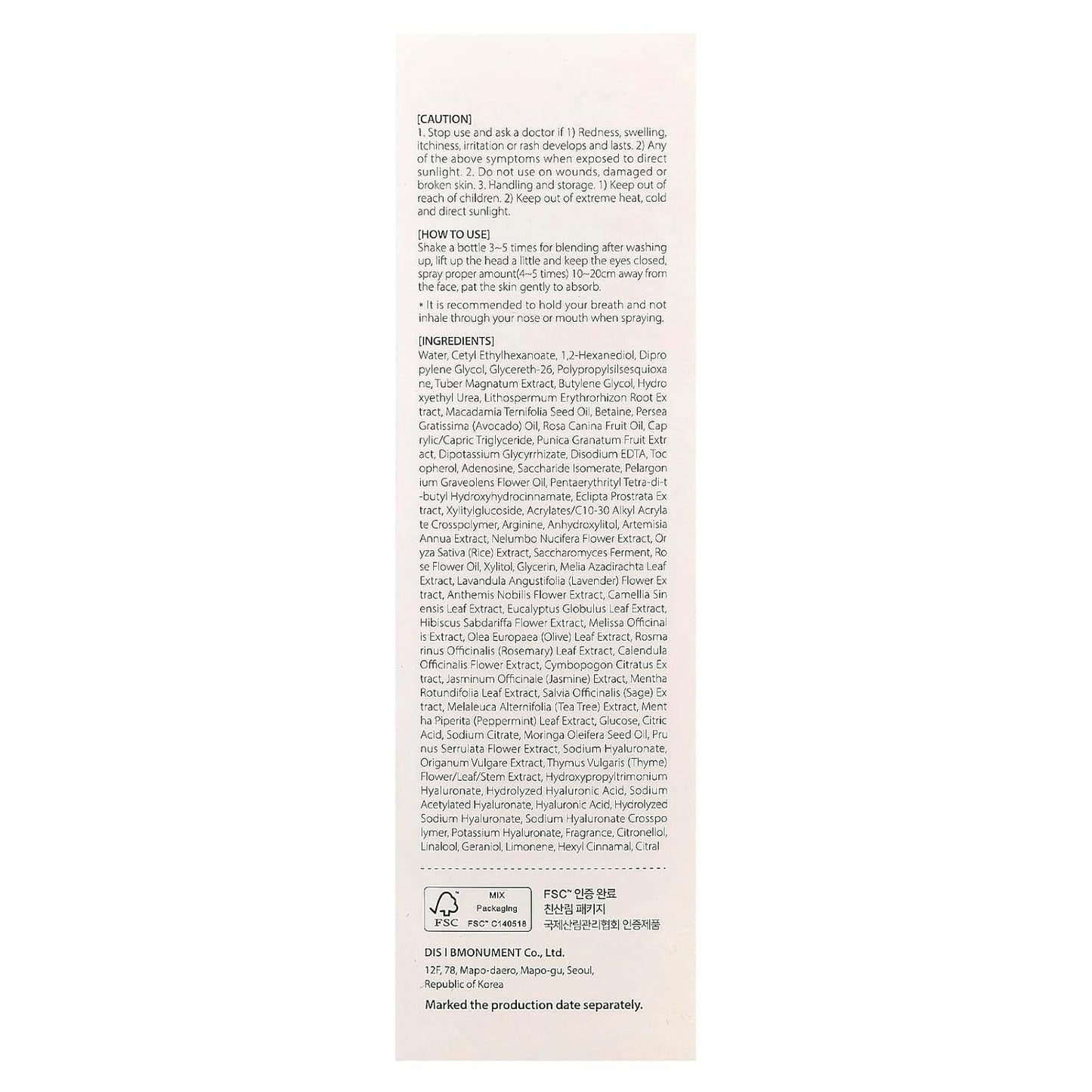 d'Alba White Truffle Vital Spray Serum, 3.38 fl oz (3.4 fl oz)