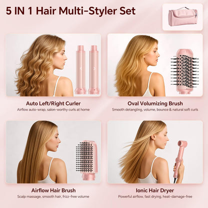HydraStyl 5 en 1 Air Styler, secador de pelo de alta velocidad y ce...