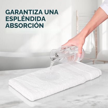 White Classic - Juego de lujo de toallas de baño para baños, hotele...