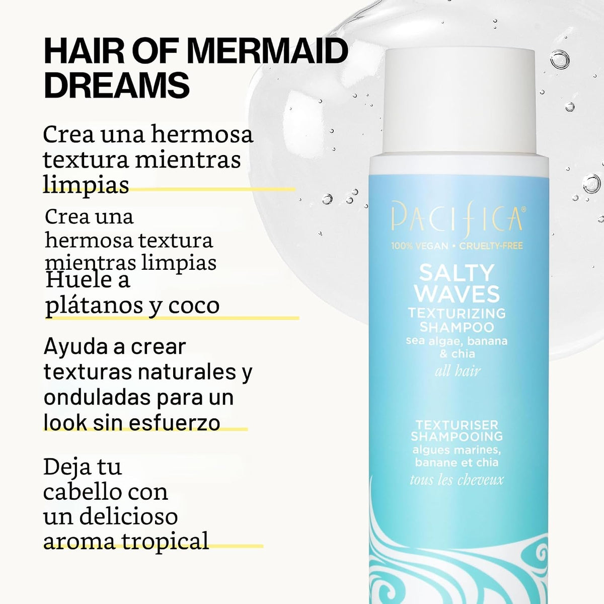 Pacifica Beauty Salty Waves - Champú texturizante + acondicionador...