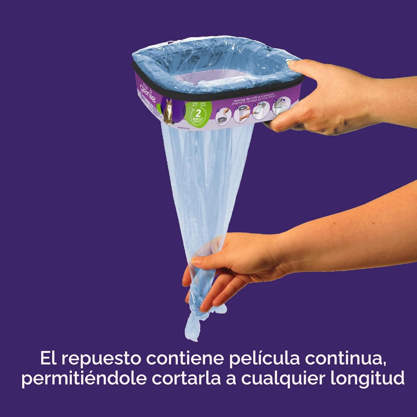 Litter Genie Bolsas de repuesto | Paquete de 2 unidades jumbo, 56 p...
