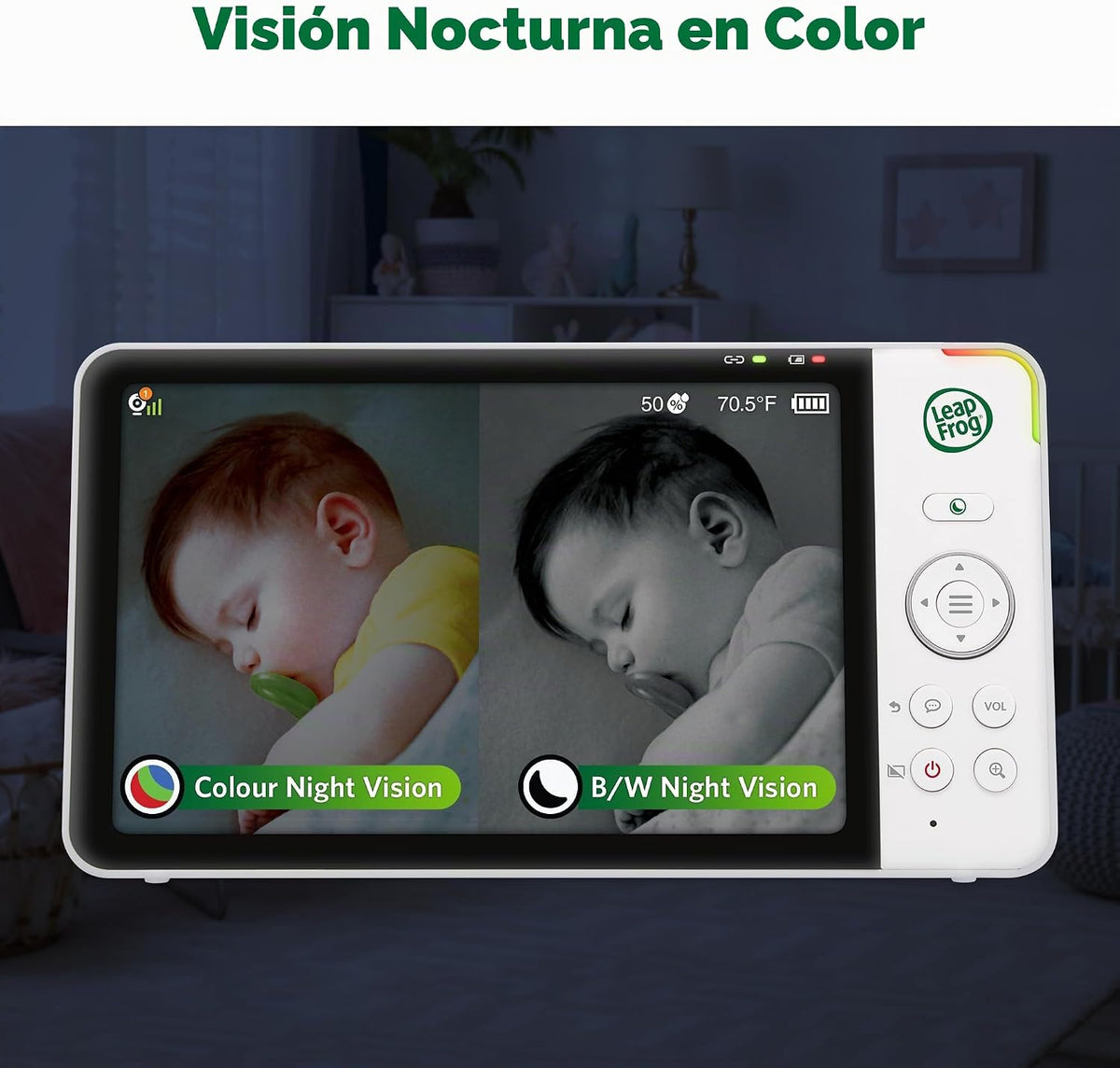 LeapFrog LF920-2HD Monitor de video de 2 cámaras con pantalla HD de...
