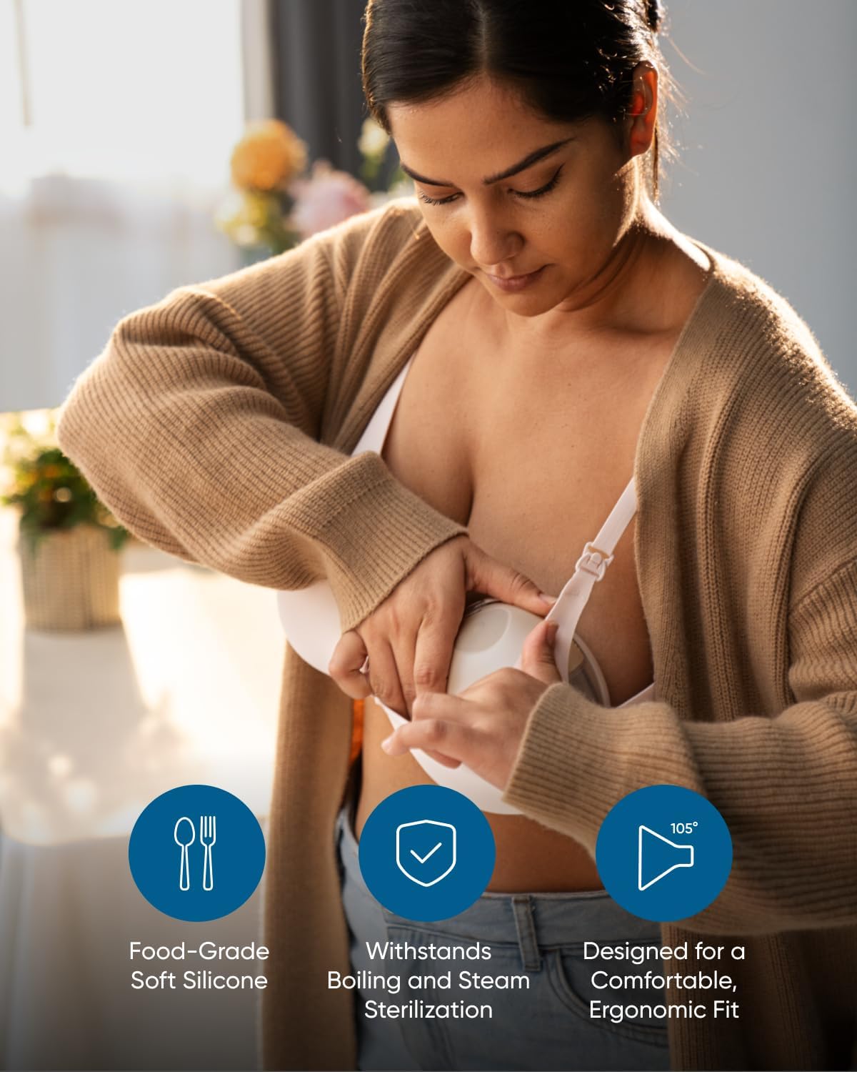 eufy Extractor de leche portátil E20\/S1\/S1 Pro, brida de 0.94 pul...