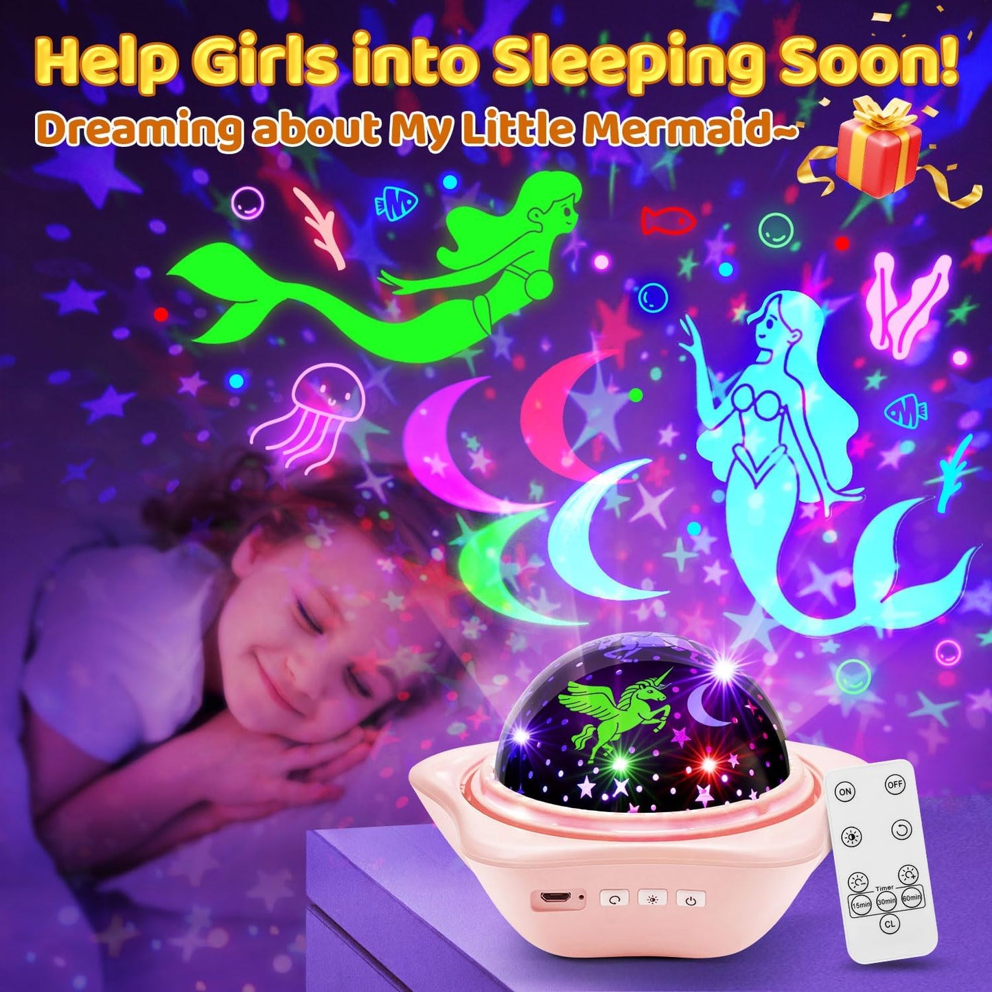 Juguetes de unicornio: 6 diapositivas + 96 proyecciones, proyector...