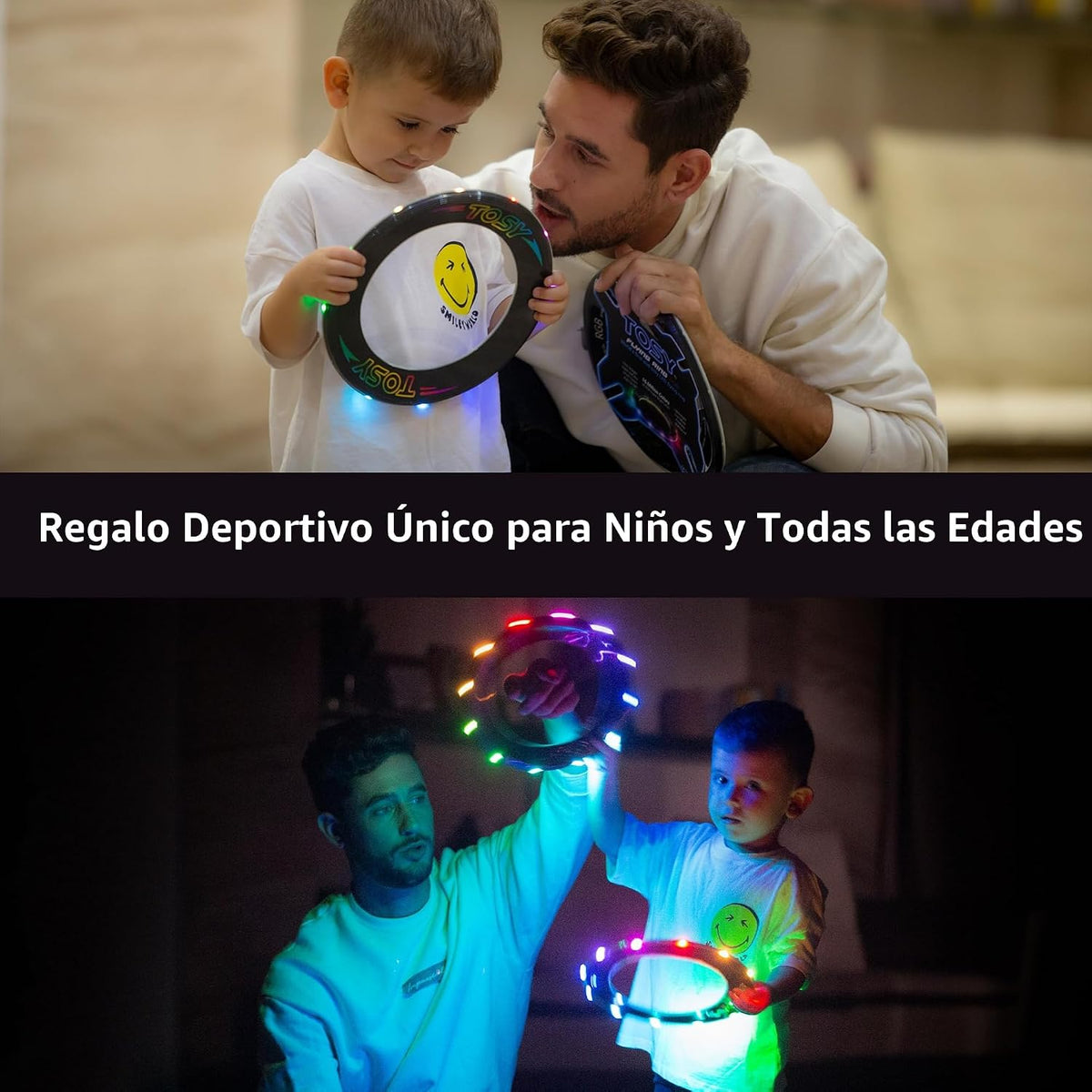 TOSY Anillo Volador - 36 LED RGB multicolor, súper brillante, modo...