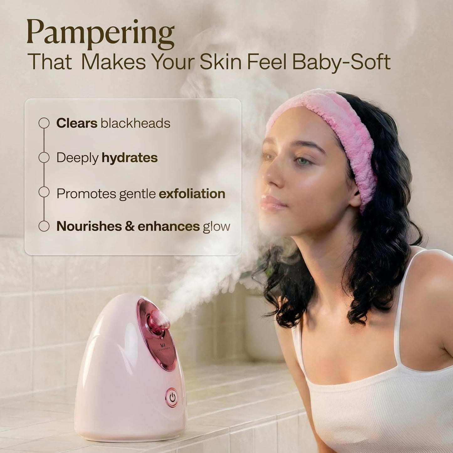 VogueNow Kit de vapor facial con 15 herramientas de cuidado de la p...
