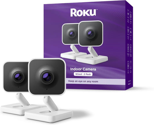 Cámara Roku para interior - Seguridad del hogar - Pack de 2 - Cámar...