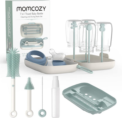 Momcozy Juego de cepillos para biberones, kit limpiador de biberone...