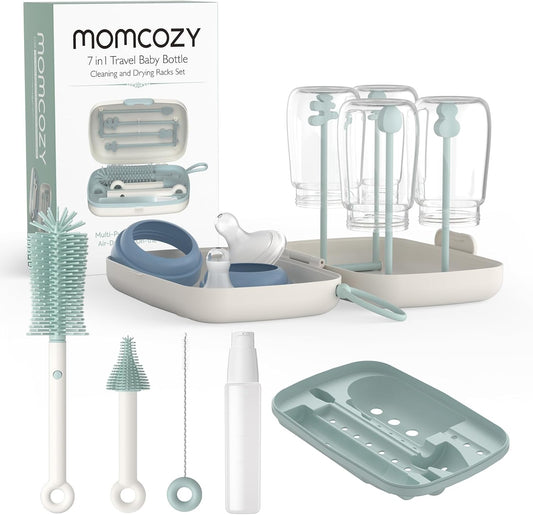 Momcozy Juego de cepillos para biberones, kit limpiador de biberone...