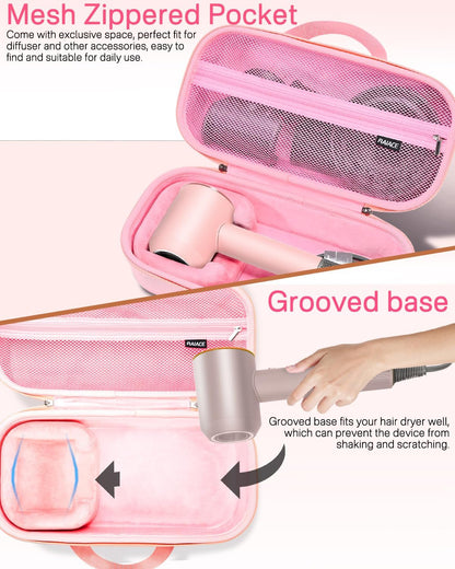 Estuche de almacenamiento rígido RAIACE compatible con secador de p...