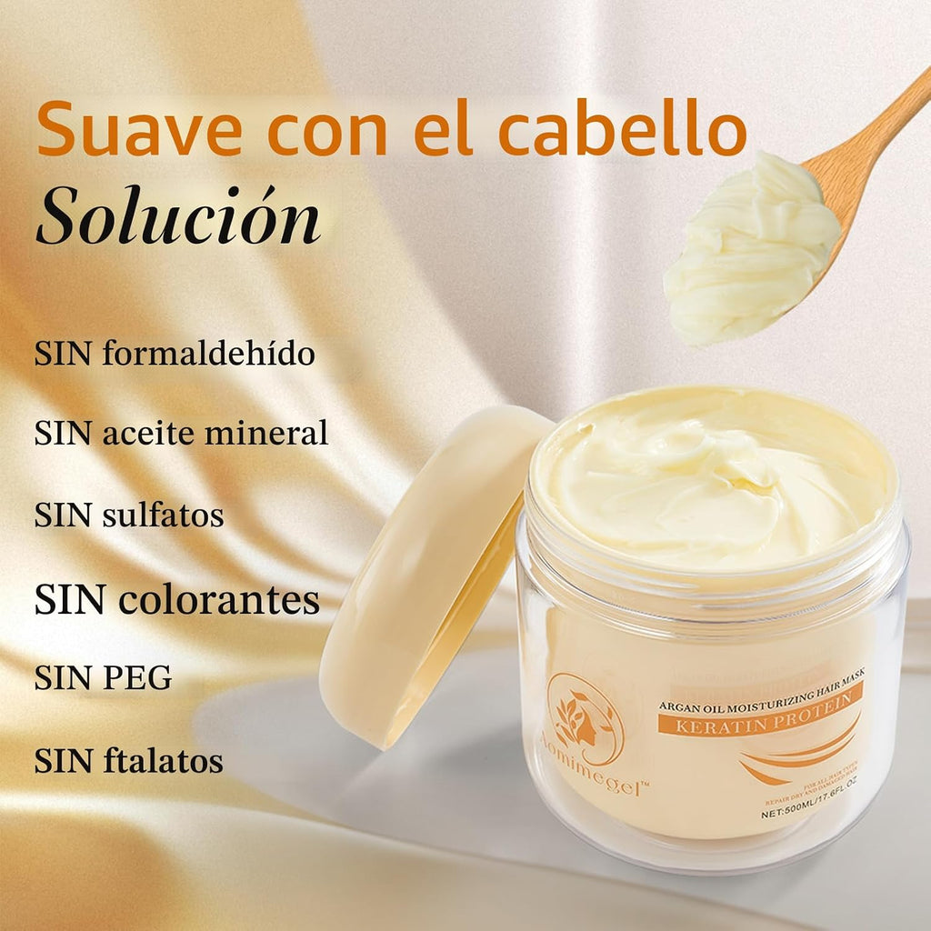 Aomimegel Máscara de Cabello de Colágeno, Máscara de Aceite de Argá...
