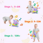 Ryotagift Juguetes de animales de peluche elefante musical bilingüe...