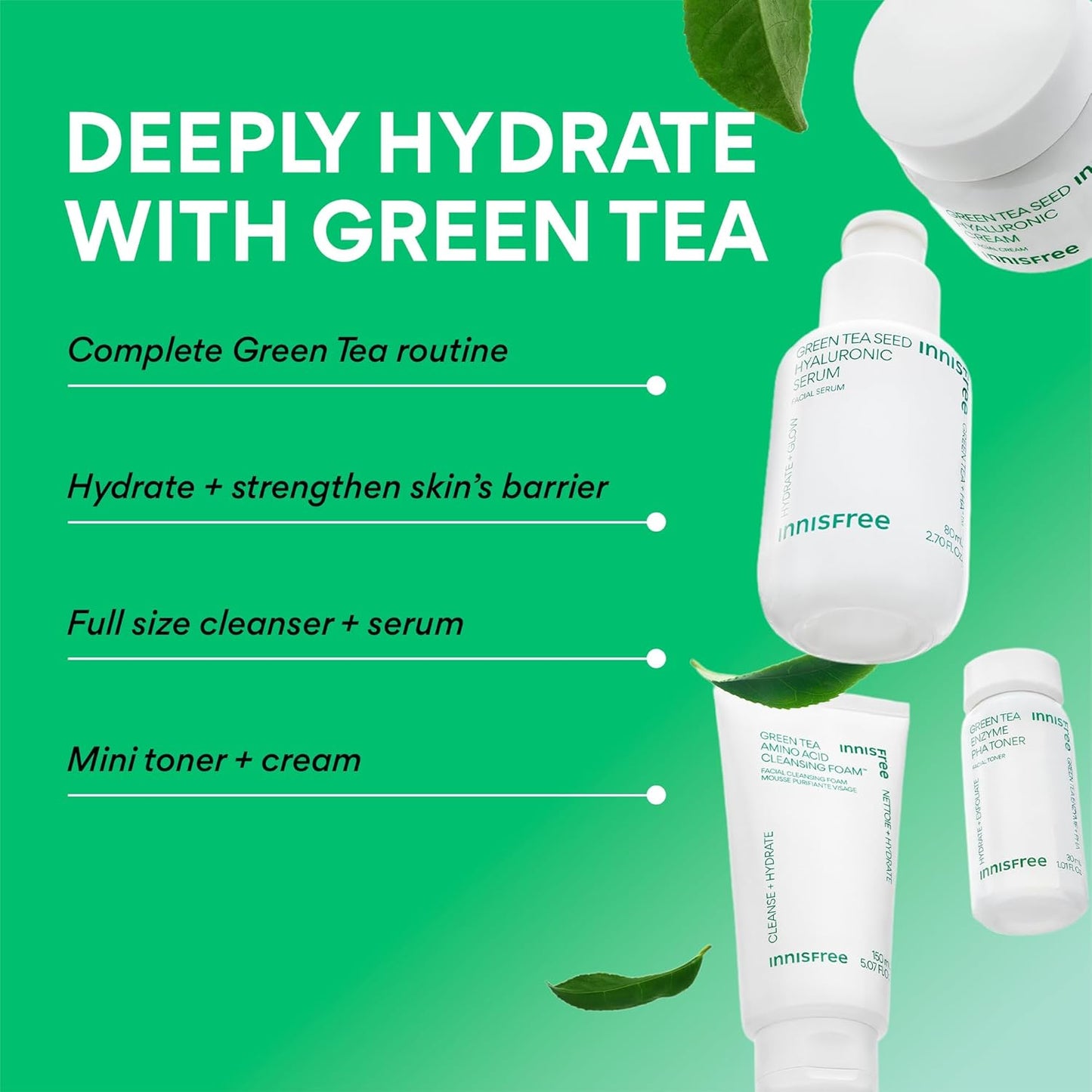 innisfree Green Tea Seed Hydrating Serum with Hyaluronic Acid &amp;...