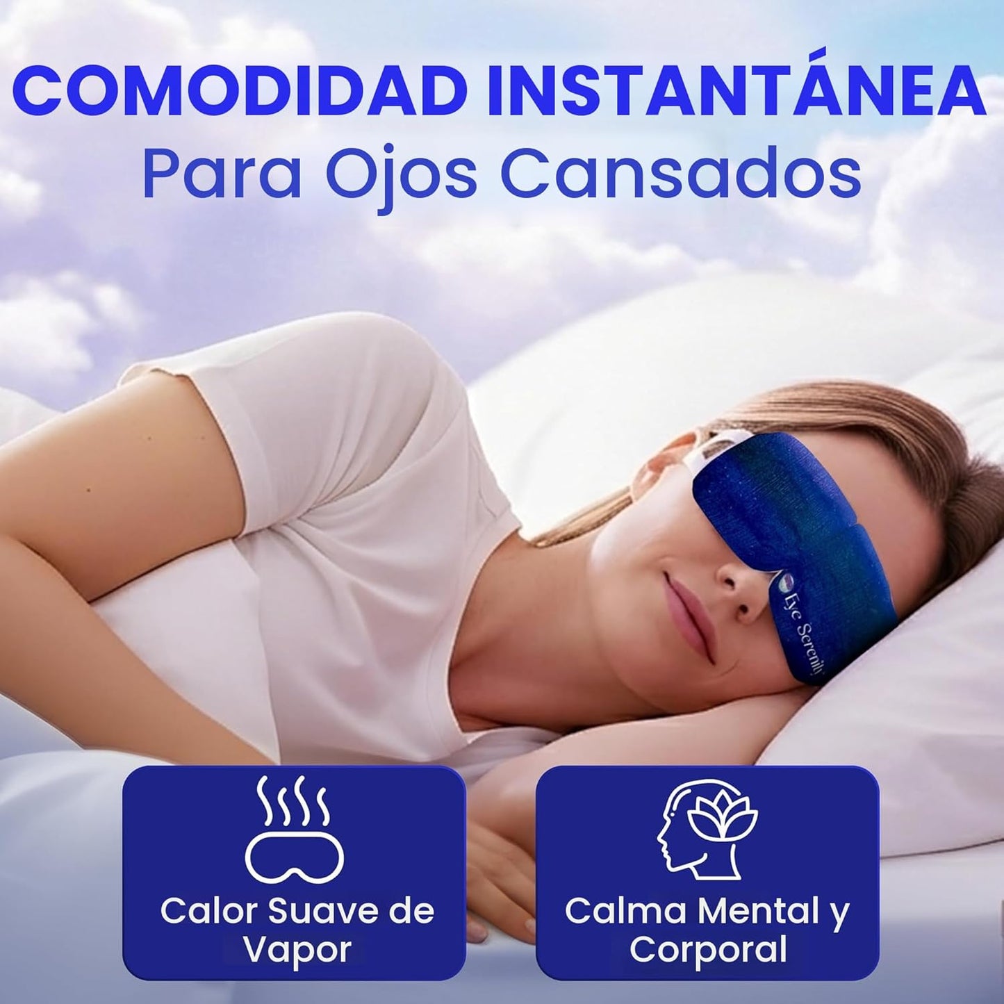 Compresa Térmica Autocalentable para Ojos Secos, Máscara de Vapor p...