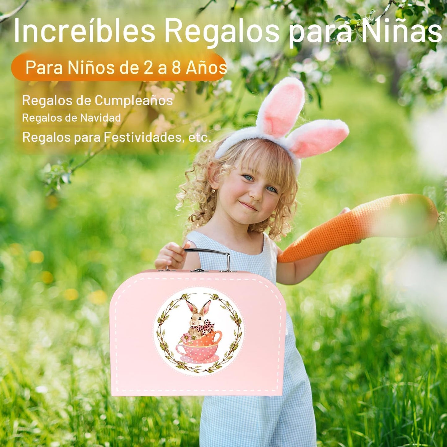 iAOVUEBY Juego de fiesta de té para niñas pequeñas, 49 piezas de ju...