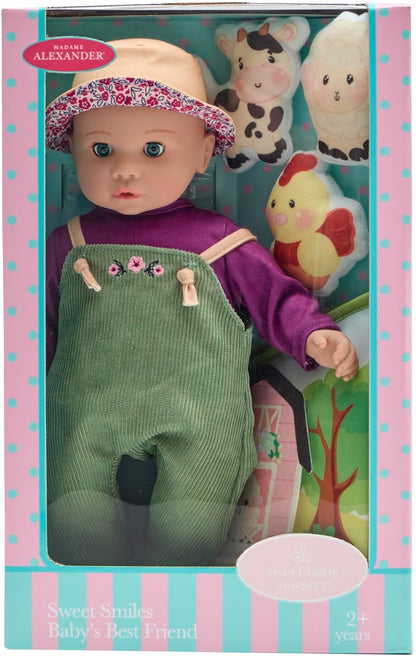 Madame Alexander - Muñeca bebé de 14 pulgadas con sonrisas dulces,...