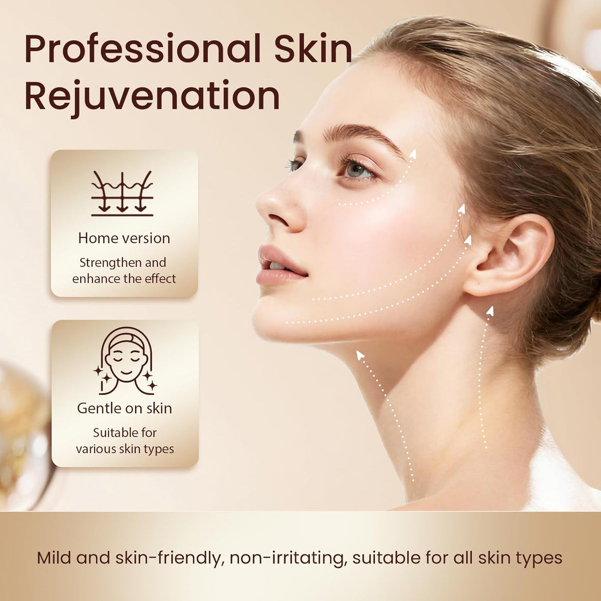 Masajeador facial y cuello, terapia de luz roja de mano, dispositiv...