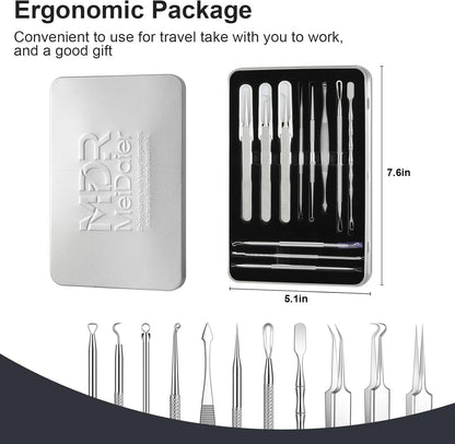 Meidaier Kit de eliminación de puntos negros, extractor de comedona...