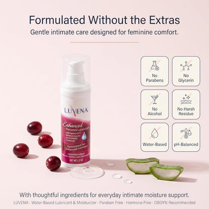 Luvena Lubricante para mujeres, alivia la sequedad femenina, cuidad...