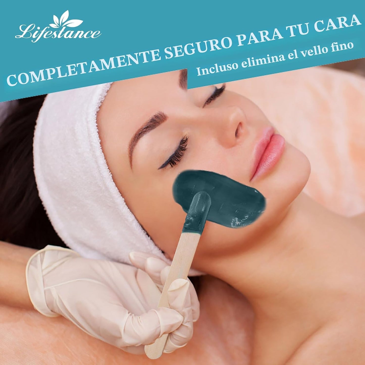 Lifestance Kit de depilación para mujeres y hombres, calentador dig...