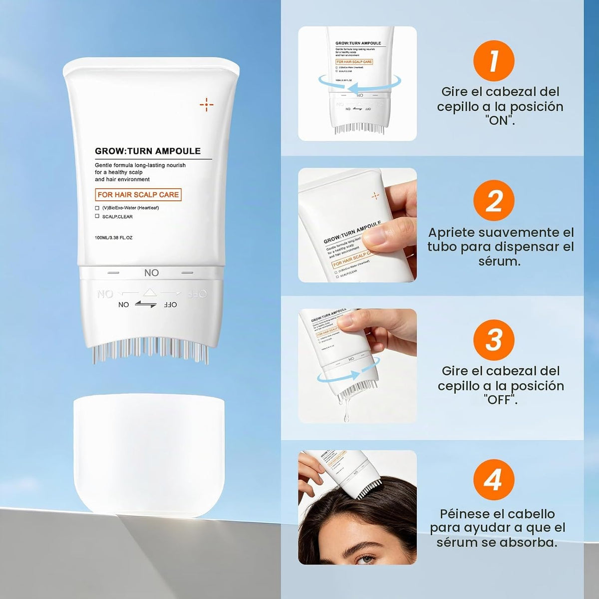 Suero para el crecimiento del cabello, suero para el cabello, suero...