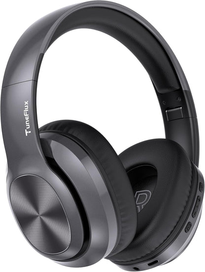 TuneFlux Auriculares inalámbricos Bluetooth sobre la oreja, tiempo...