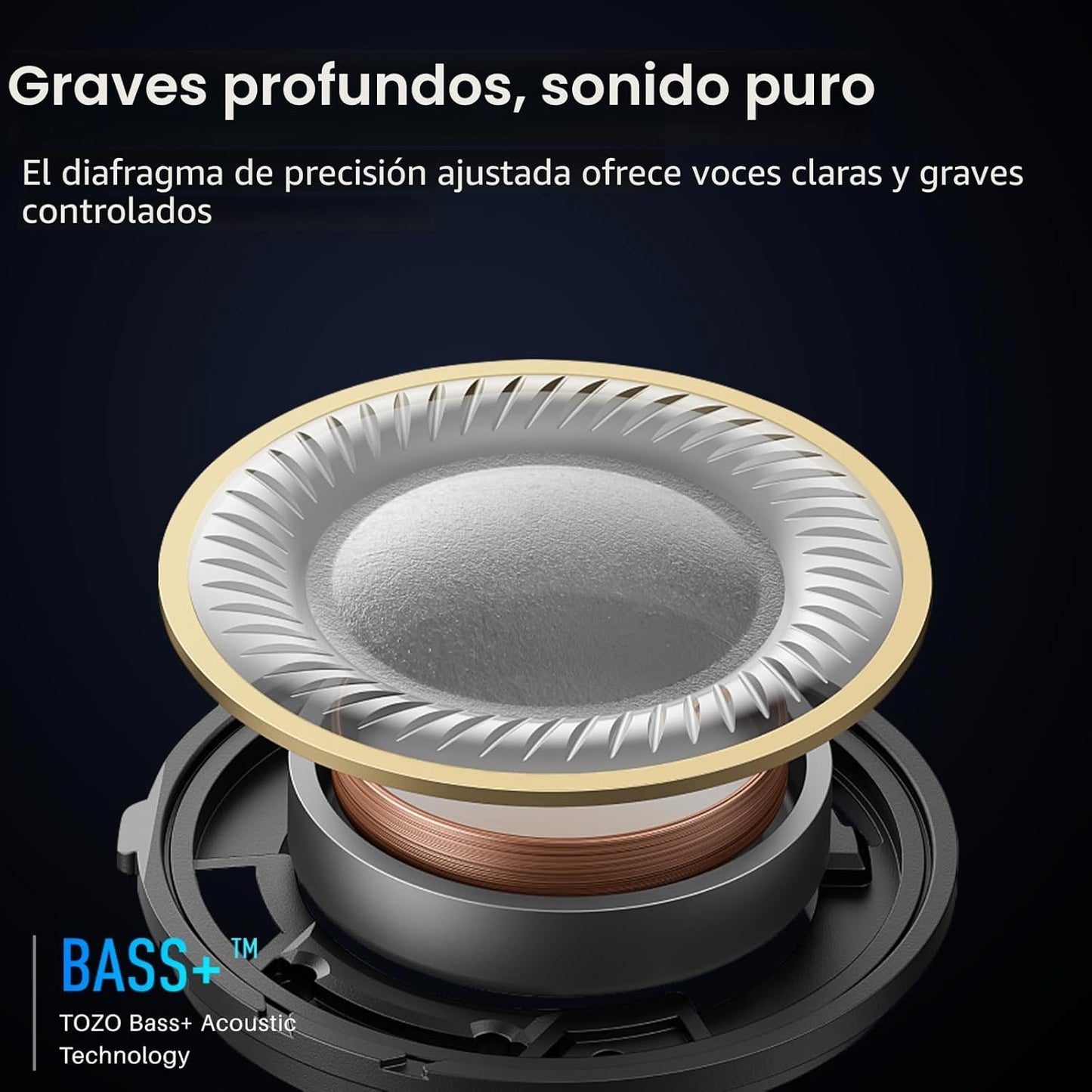 TOZO Auriculares inalámbricos A1 Bluetooth 5.3 de peso ligero en el...